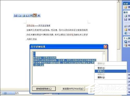 关于WinXP怎么提取图片的文字