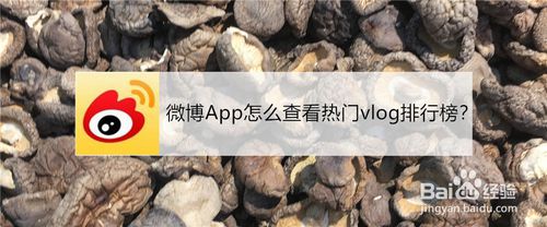 关于微博如何查看热门vlog排行榜。