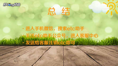 关于微信etc如何注销。