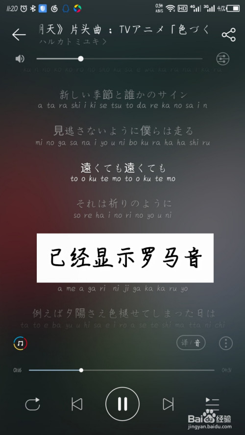 关于网易云音乐歌词怎么显示罗马音。