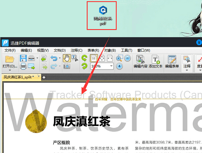 关于迅捷pdf编辑器去除pdf水印的具体操作步骤