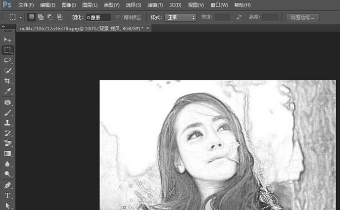 关于用PS制作半素描图像，立显高大上