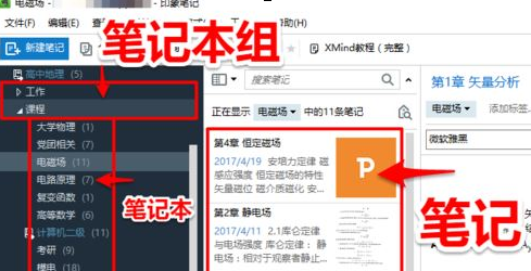 关于印象笔记在笔记本里再建笔记本的图文操作。