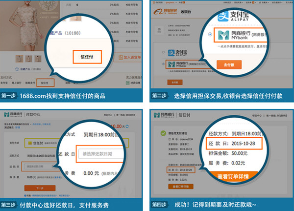 关于在网商银行信任付中查账单的图文步骤。