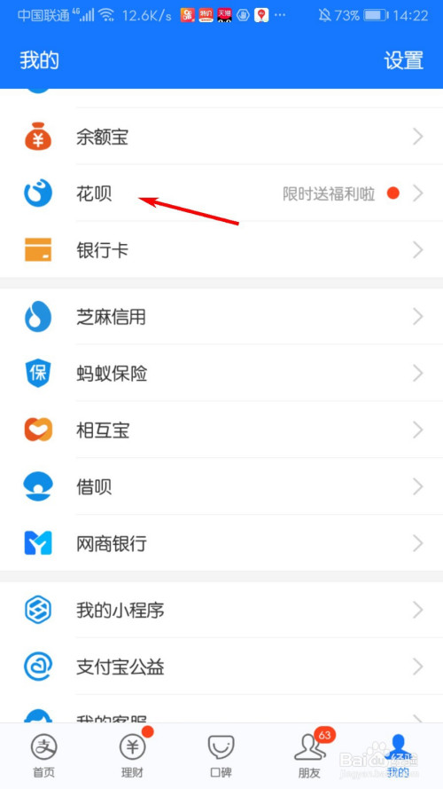 关于支付宝花呗临时额度怎么查看。