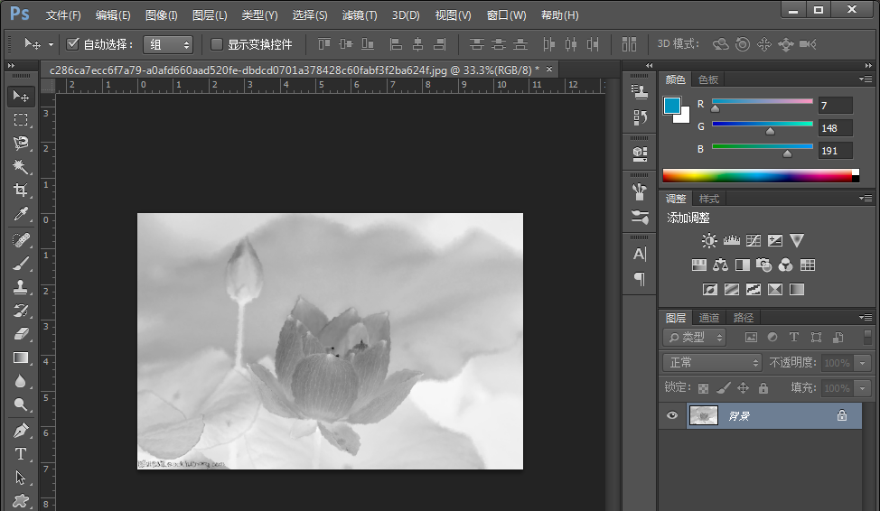 画不出水墨画，用PS制图照样实现效果