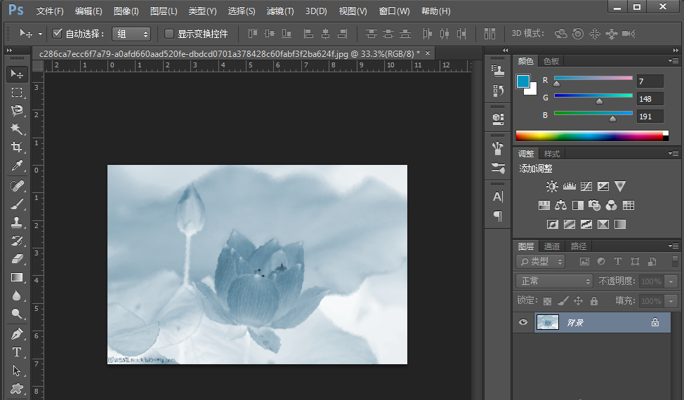 画不出水墨画，用PS制图照样实现效果