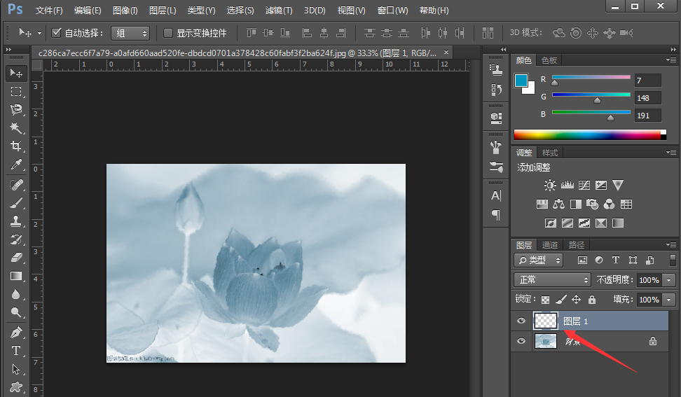 画不出水墨画，用PS制图照样实现效果