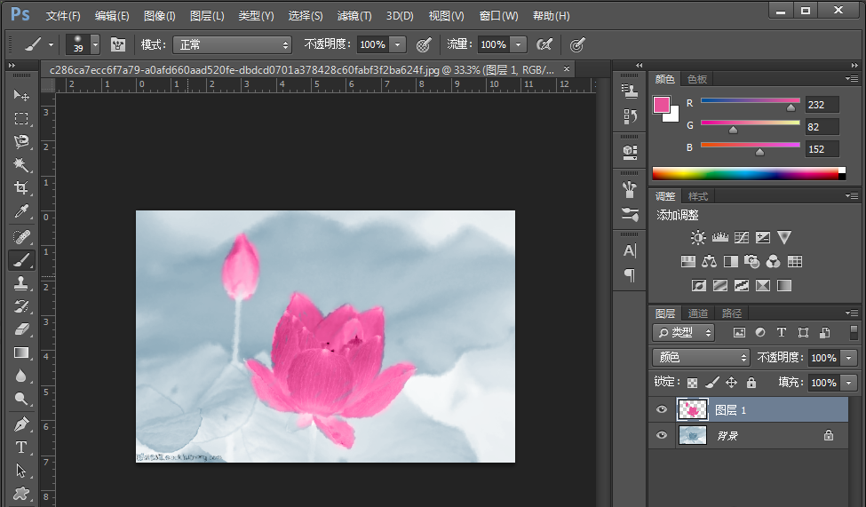 画不出水墨画，用PS制图照样实现效果