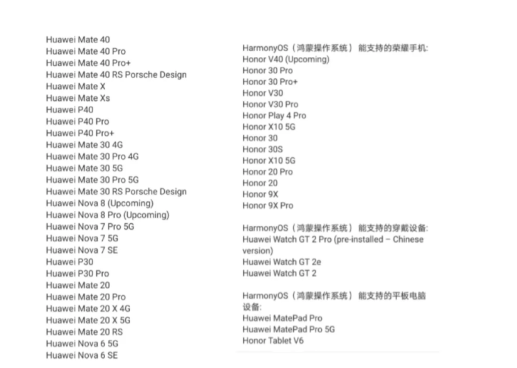 鸿蒙系统几点更新。