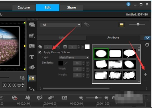 会声会影x9添加不在界面遮罩的图文教程