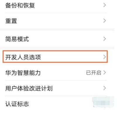 华为p40开发者模式怎么关闭。