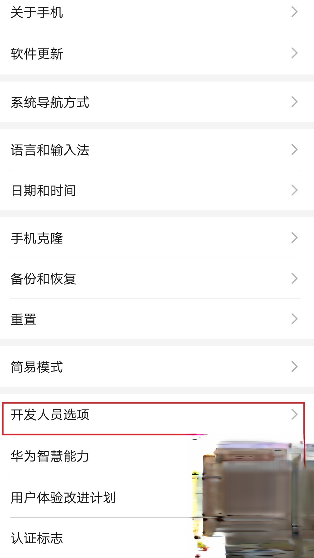 华为手机如何开启开发者选项。