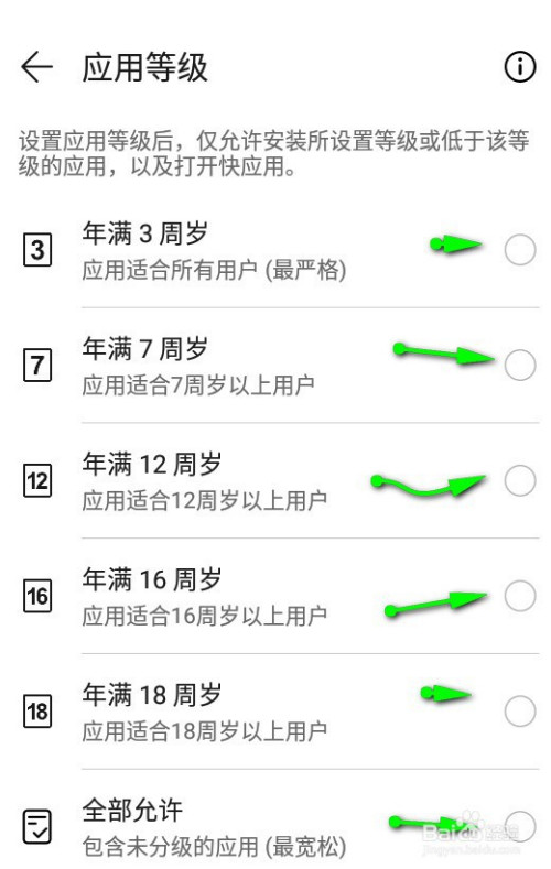 华为应用市场如何设置内容访问限制。