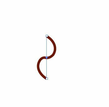 illustrator将一条直线制成S型曲线的图文操作。