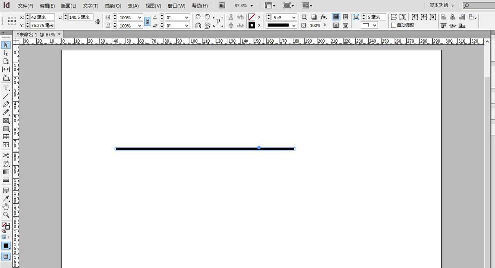 INdesign制作虚线并加两种颜色的图文操作。