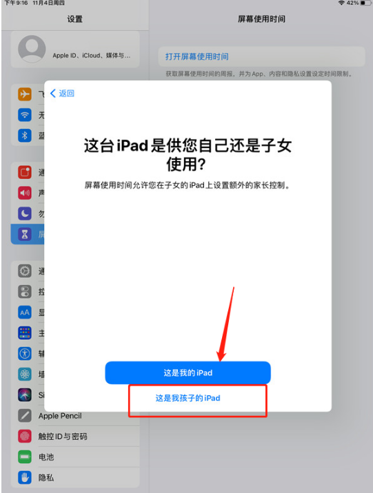 ipad青少年模式在什么地方打开。