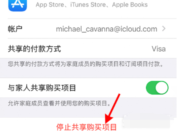 iphone13pro如何关掉家人共享。