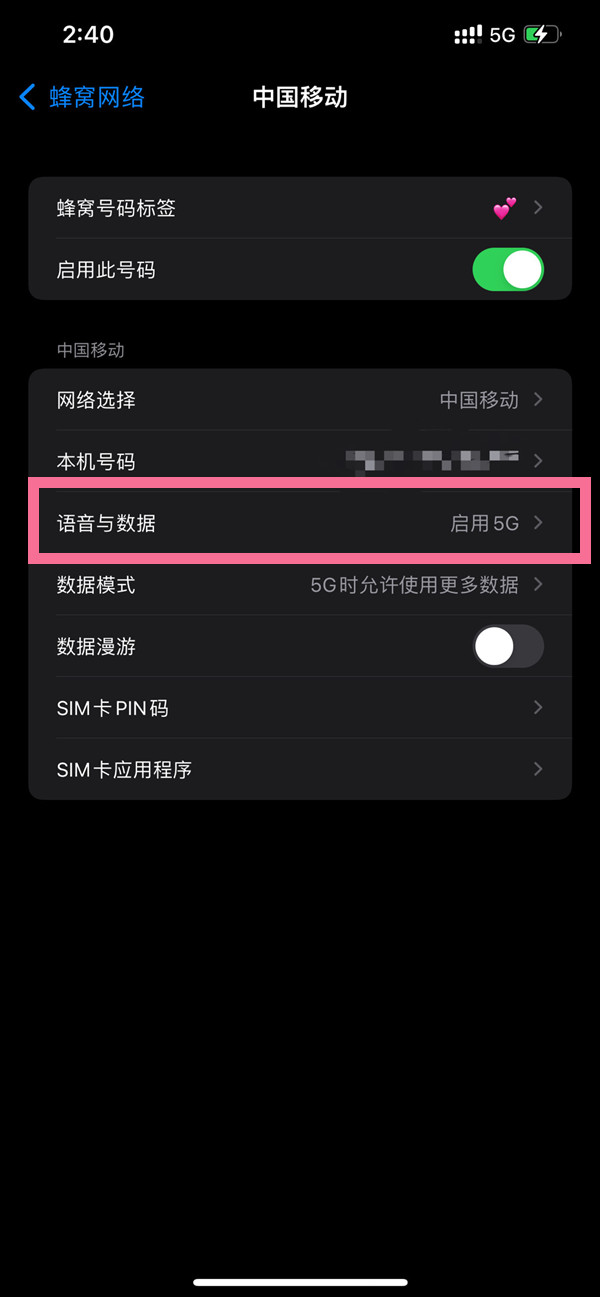 iphone12如何打开5G网络。