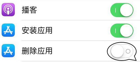 iPhone长按APP图标不出现删除标志