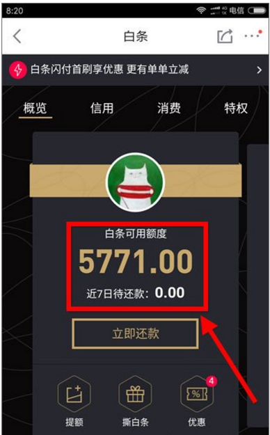 京东app中进行白条还款的具体步骤