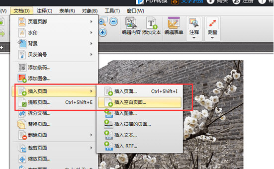 捷速PDF编辑器如何插入空白页面