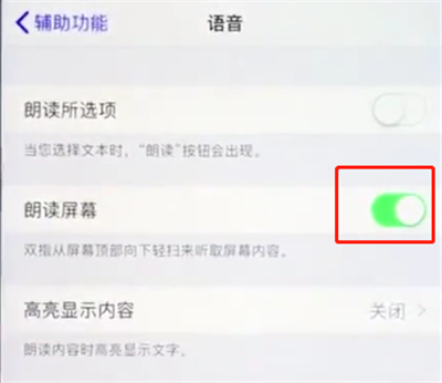 经验分享ios12中打开屏幕朗读的操作步骤。
