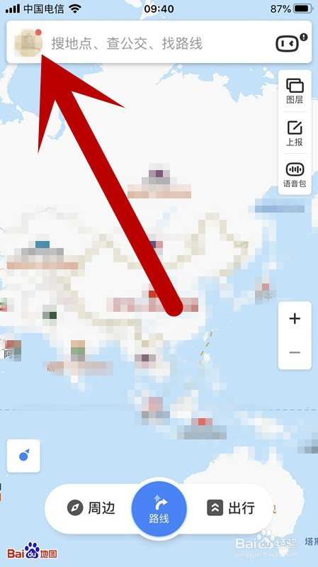 经验分享百度地图在线算路功能在哪开启。