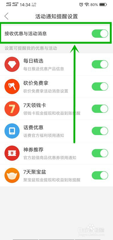 经验分享拼多多如何关掉优惠与活动的消息提醒。