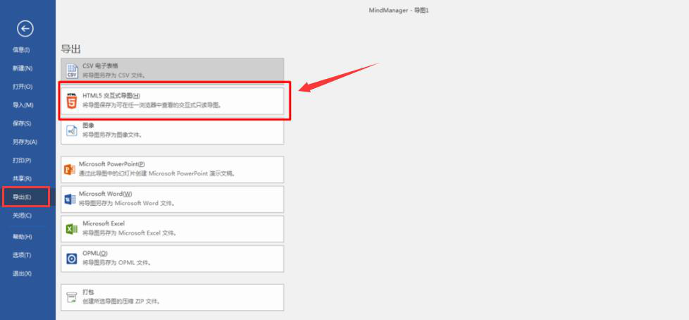 经验分享MindManager的HTML5交互式导图功能怎么用。