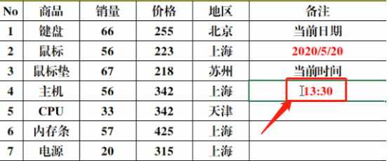 经验分享Excel如何快速输入时间和勾叉号。