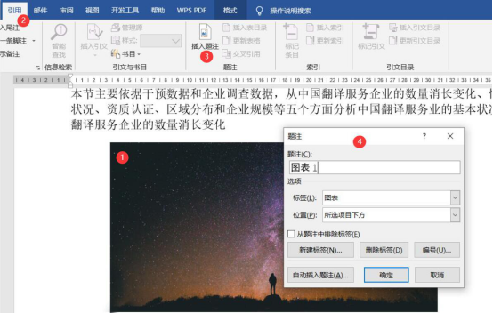 经验分享Word题注怎么使用。