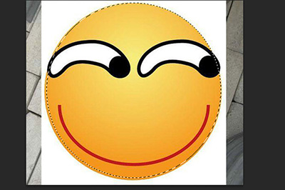 经验分享用PS在井盖上涂鸦的操作方法