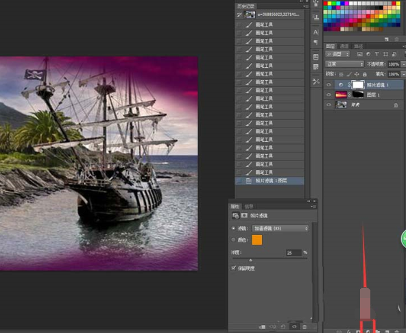 经验分享photoshop cs6给海盗船合成黄昏特效的图文操作步骤 经验分享的开头和结束语