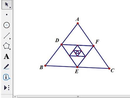 经验分享几何画板使用迭代构造三角形内接中点三角形的方法步骤