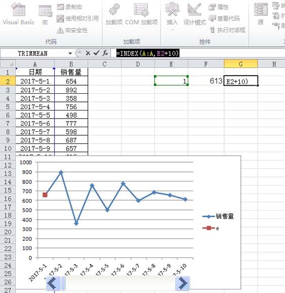 经验分享Excel制作随滚动条变化的动态图表的步骤方法 经验分享得几点希望能帮到大家