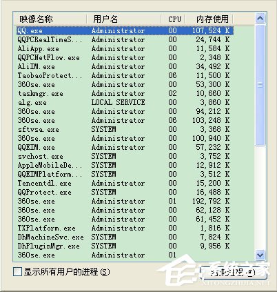 WinXP系统任务管理器显示不全如何解决?