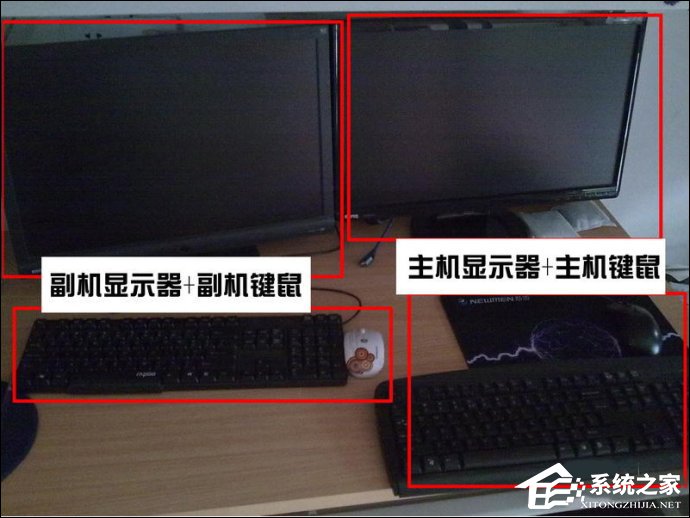 经验分享电脑一拖二教程：一台主机两个显示器看电影玩游戏两不相误