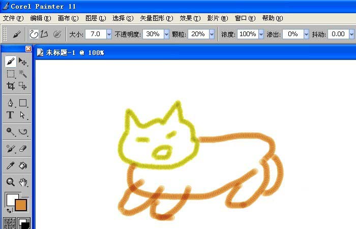 经验分享Painter中使用彩色蜡笔具体操作步骤