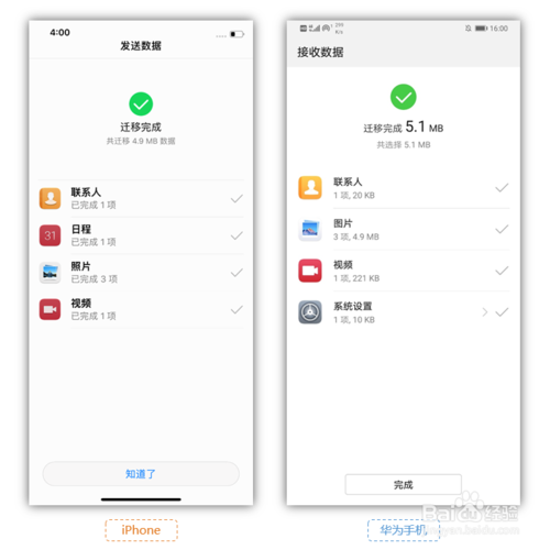 经验分享iPhone换华为手机短信通讯录备忘录怎么导入。