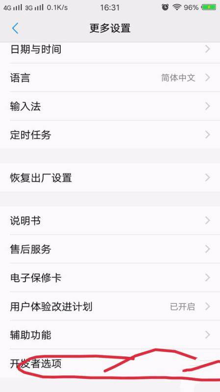 经验分享在vivox20中开启开发者选项的具体方法。