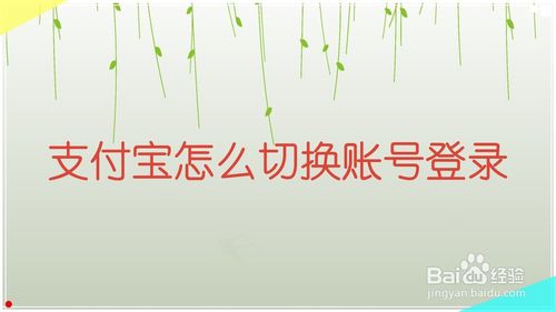 经验分享支付宝如何换账号登录。