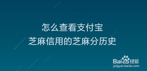经验分享如何查看支付宝芝麻信用芝麻分历史。