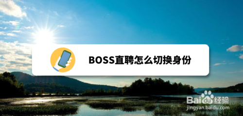 经验分享BOSS直聘如何切换身份。