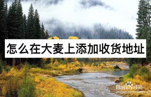 经验分享如何在大麦上添加收货地址。