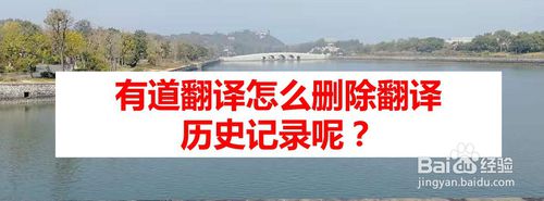 经验分享有道翻译如何删除翻译历史记录。
