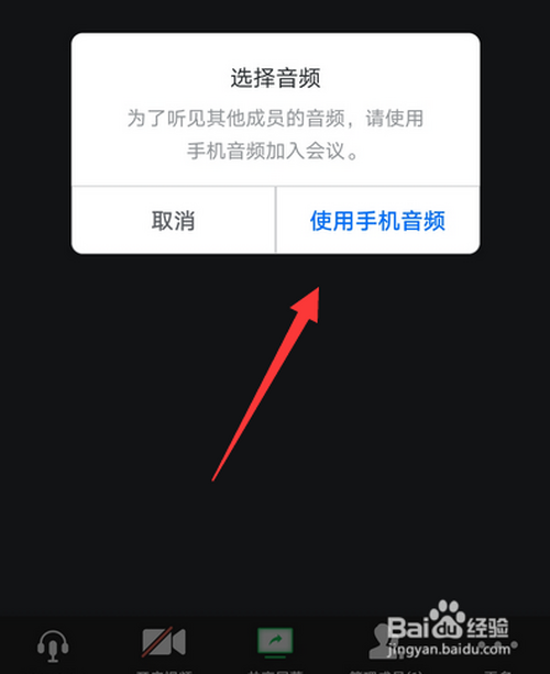 经验分享腾讯会议如何断开音频重新连接。