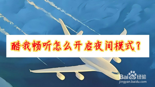 经验分享酷我畅听怎么设置夜间模式。