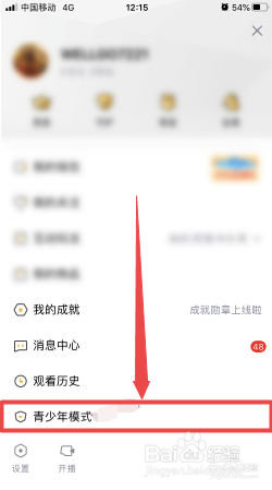 经验分享企鹅电竞青少年保护模式怎么开启。