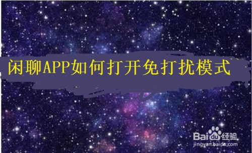 经验分享闲聊APP怎么开启免打扰模式。